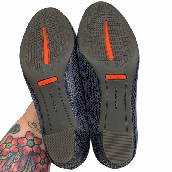 Rockport Total Motion Charis Gray Reptile Pumps 5 - Picture 5 of 7